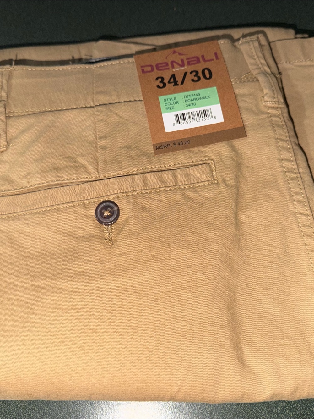 Denali Men's Boardwalk Chino Pants in Khaki - 34/30